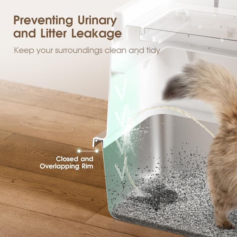 Cat Litter Box with Scoop and Lid