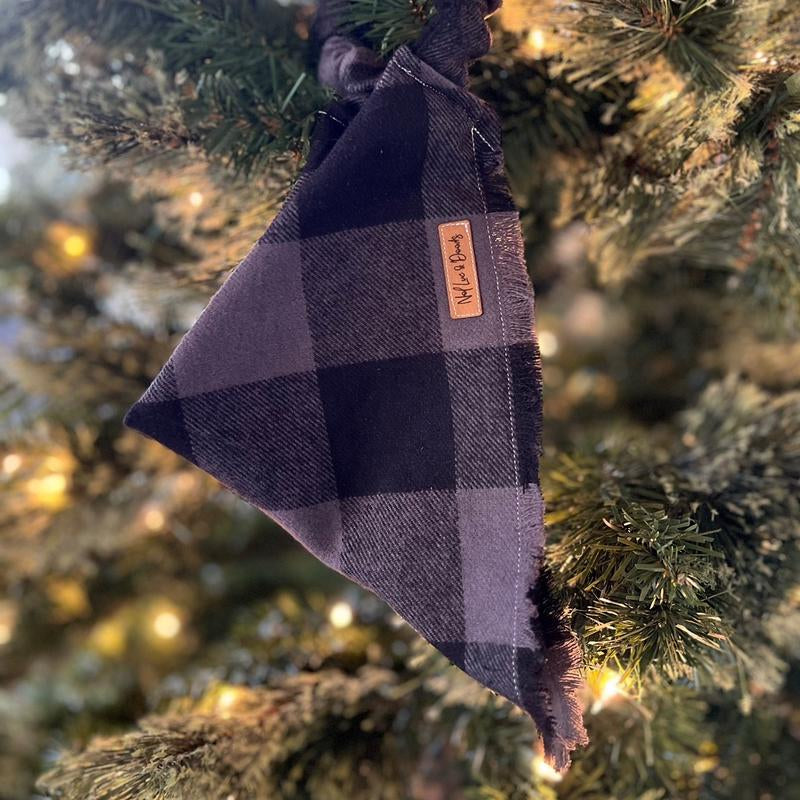 Buffalo Check Scrunchie Dog Bandana
