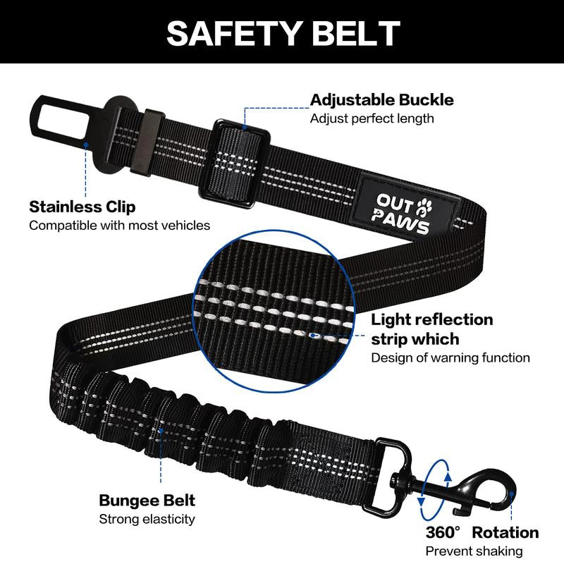 2 Pack Dog Safety Seat Belts