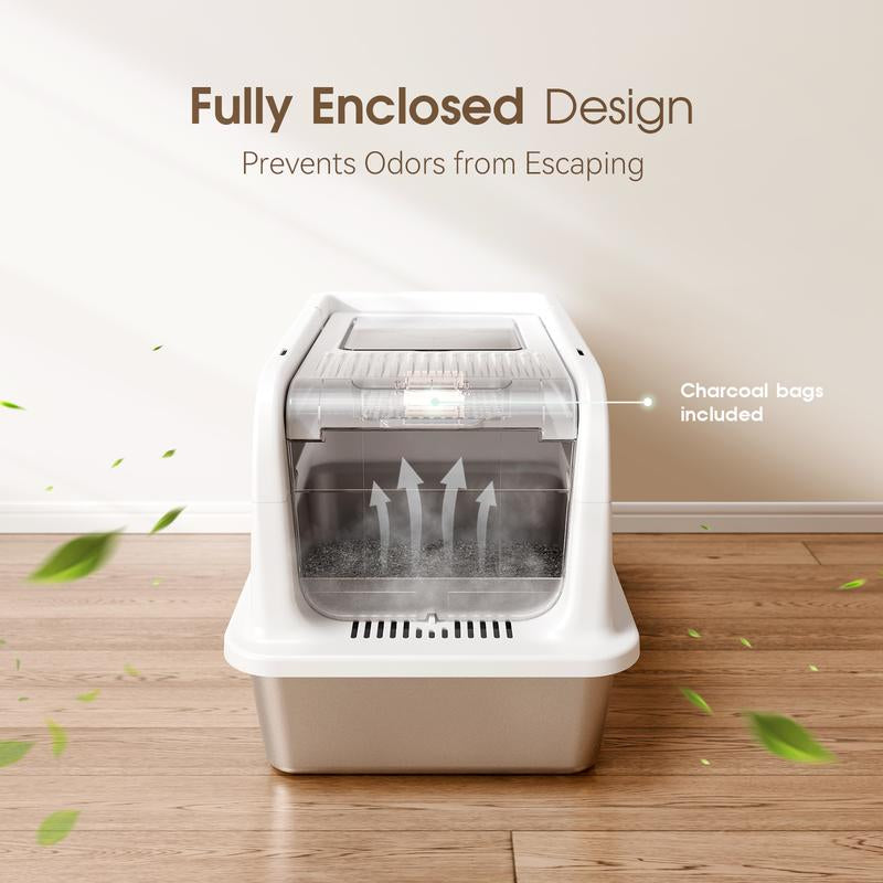Cat Litter Box with Scoop and Lid