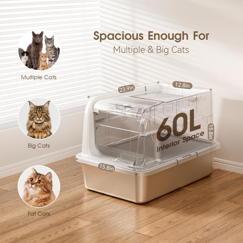 Cat Litter Box with Scoop and Lid